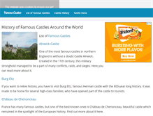Tablet Screenshot of famouscastles.net